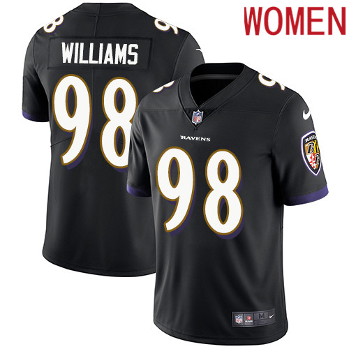 2019 Women Baltimore Ravens #98 Brandon Williams black Nike Vapor Untouchable Limited NFL Jersey->women nfl jersey->Women Jersey